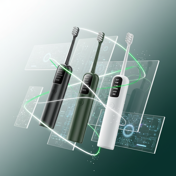 Electric Toothbrushes Futuristic Background