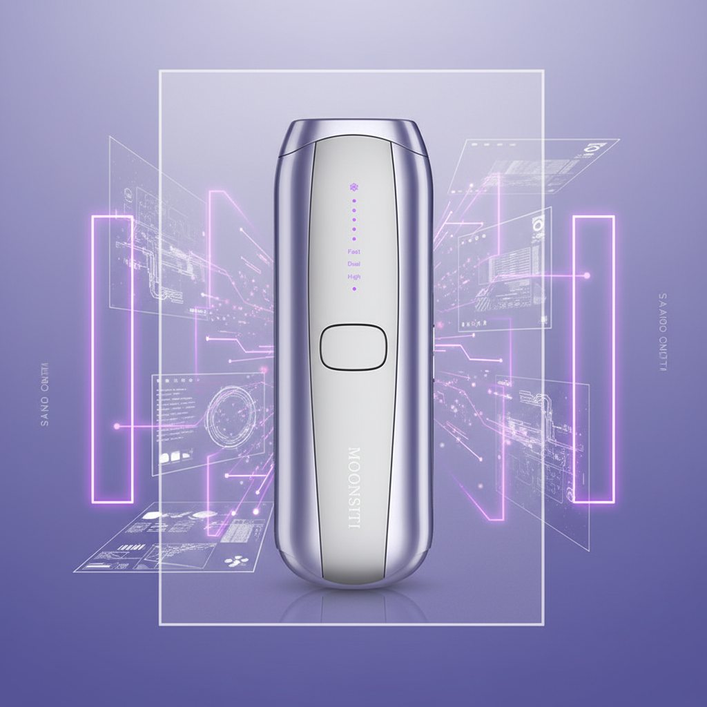 IPL Hair Removal Device Futuristic Background